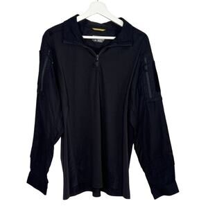 First Tactical Long Sleeve Quarter Zip Pullover Shirt Top Black Men's Size XL